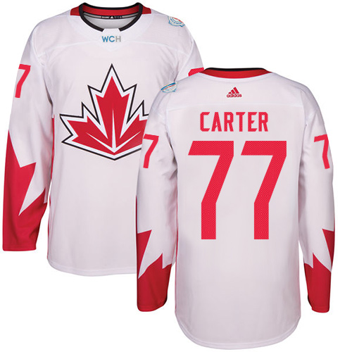 Kinder Team Canada #77 Jeff Carter Authentic Weiß Heim 2016 World Cup Hockey